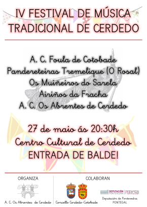 Cartel - IV Festival de Música Tradicional de Cerdedo
